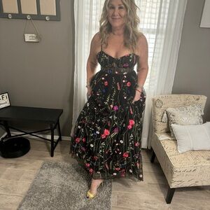 Black and Pink Sweetheart Dress for Wedding Guest or Prom